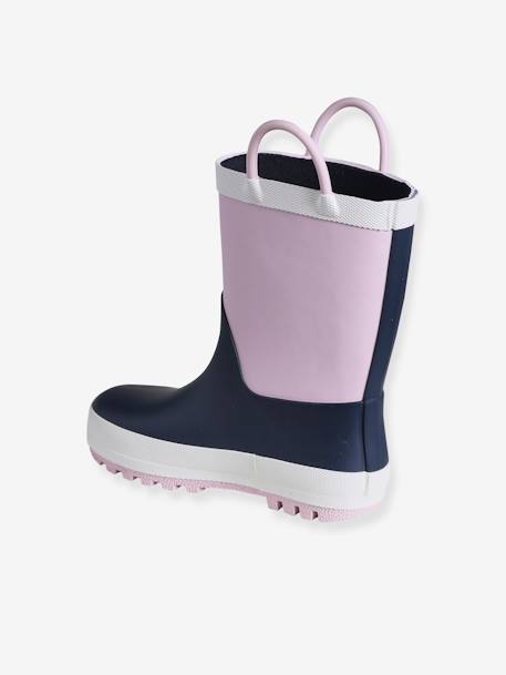 Zweifarbige Mädchen Gummistiefel set violett 3