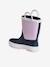 Zweifarbige Mädchen Gummistiefel set violett 3