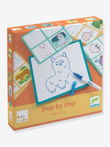 Kinder Mal-Set Step by step Lama & Co DJECO mehrfarbig 6