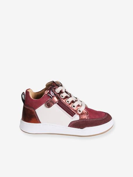 Kinder Sneakers mit 2 Reißverschlüssen & Anziehtrick bordeaux 4