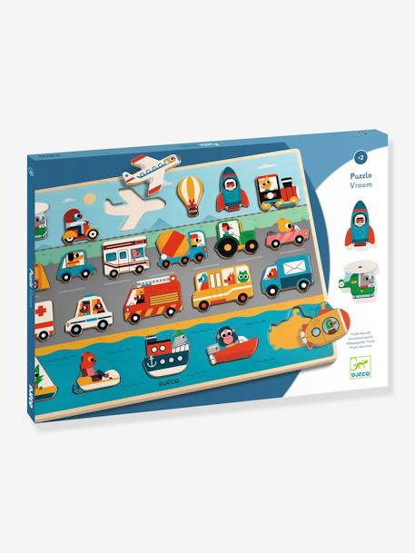 Kinder Holzpuzzle Vroom DJECO mehrfarbig 4