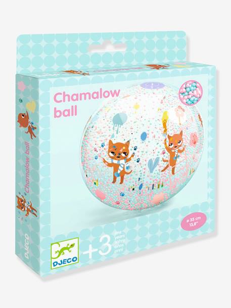 Kinder Ball mit bunten Kugeln DJECO gelb+rosa 10