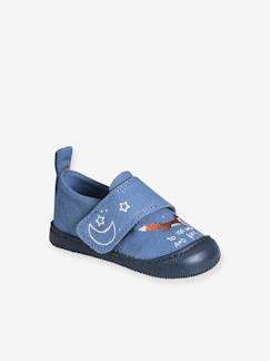 Kinderschuhe-Babyschuhe-Hausschuhe-Baby Stoff-Hausschuhe mit Klettverschluss