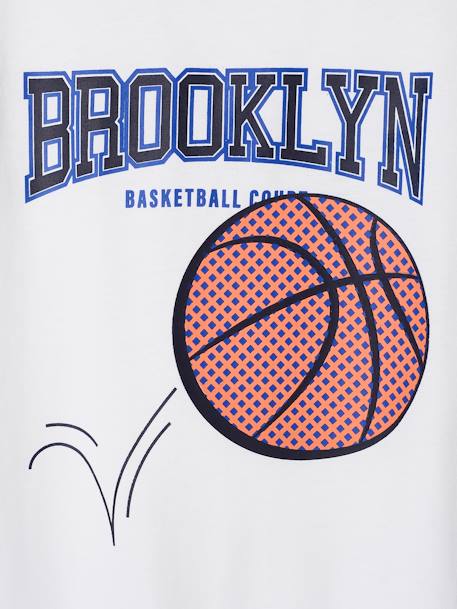 Jungen T-Shirt mit Basketball-Print wollweiß 3