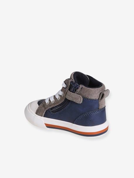 Baby High-Sneakers mit Reißverschluss braun+set blau 9