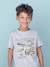 Jungen T-Shirt mit Recycling-Baumwolle Tiermotive - grau meliert+schieferblau - 1