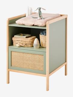 Baby Wickeltisch aus Holz und Rattan  [numero-image]