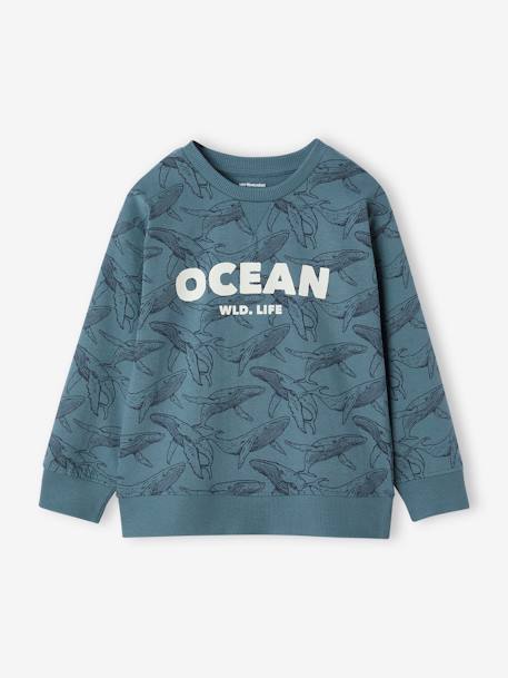 Jungen Shirt aqua+ocker+wollweiß 1