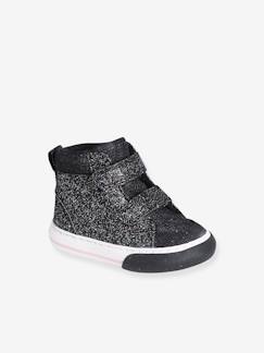 Kinderschuhe-Babyschuhe-Babyschuhe Mädchen-Glitzernde Baby High-Sneakers mit Klett