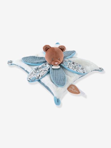 Bären-Schmusetuch Boh'aim 27 cm DOUDOU ET COMPAGNIE - blau+gelb+rosa - 4