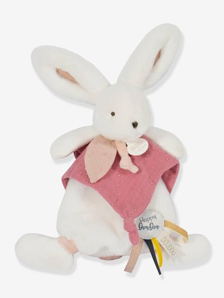 Hasen-Schmusetuch Happy 25 cm DOUDOU ET COMPAGNIE beige+blau+rosenholz 14