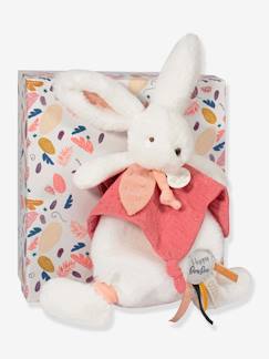 Spielzeug-Baby-Kuscheltiere & Stofftiere-Hasen-Schmusetuch Happy 25 cm DOUDOU ET COMPAGNIE