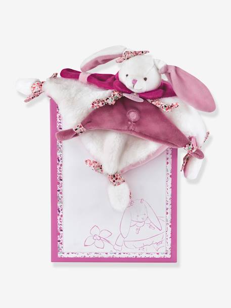 Schmusetuch mit Hasenkopf 27 cm DOUDOU ET COMPAGNIE rosa 1