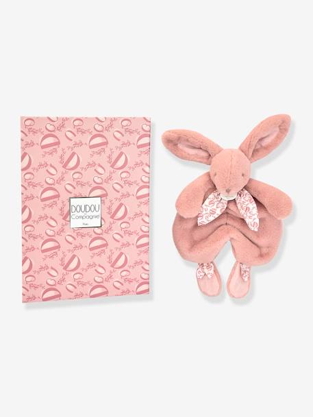 Baby Plüsch-Hase mit Halstuch DOUDOU ET COMPAGNIE - rosa+sandfarben - 1