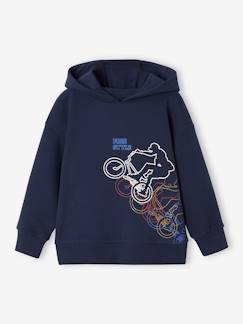 Jungenkleidung-Jungen Kapuzensweatshirt mit BMX-Motiv und Recycling-Polyester