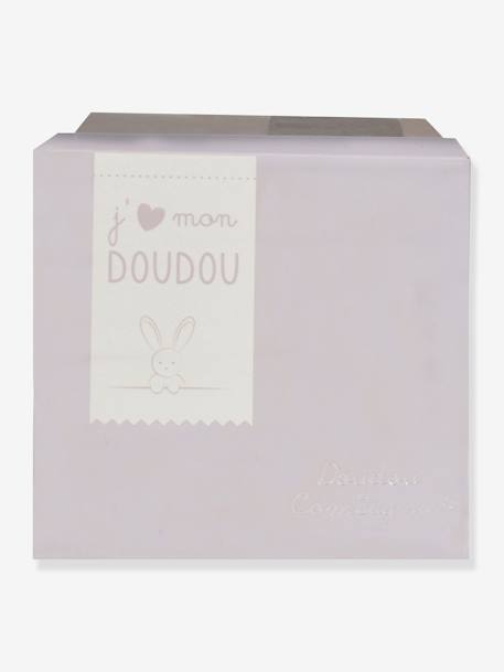 Schmusetuch 10 cm DOUDOU ET COMPAGNIE beige+weiß 7