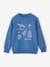 Jungen Sweatshirt mit Print, Recycling-Polyester Basic blau+salbeigrün+weiß meliert 3