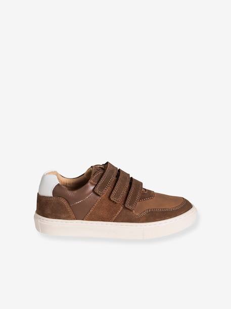 Jungen Klett-Sneakers aus Leder braun+marine 2