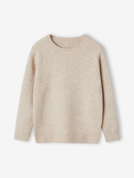 Weicher Jungen Pullover grau meliert+petrol+weiß meliert 7