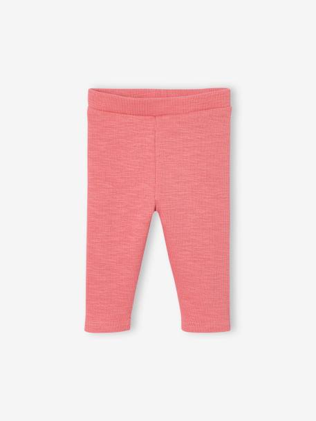 Baby Leggings BASIC Oeko-Tex beige meliert+grün+rosa+rosenholz 11