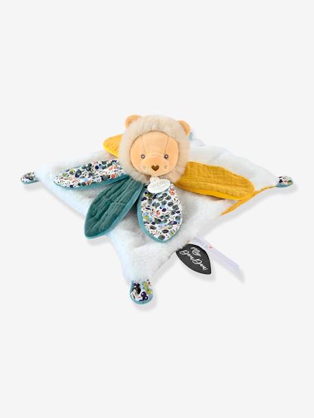 Bären-Schmusetuch Boh'aim 27 cm DOUDOU ET COMPAGNIE - blau+gelb+rosa - 9