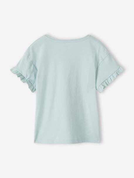 Mädchen T-Shirt mit Pailletten-Applikation - blau gestreift/love la vie+dunkelblau/kirschen+himmelblau libellen+rot gestreift/happy&lovely her - 12