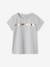 Mädchen Sport-T-Shirt mit Glanzstreifen BASIC Oeko-Tex - grau meliert+lila+pfirsich+wollweiß - 1
