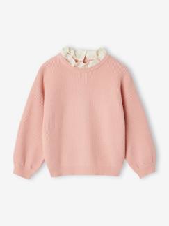 -Mädchen Pullover mit Volantkragen, Capsule Collection MAMA, TOCHTER & BABY Oeko-Tex