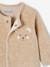 Baby Samt-Strampler mit Tiergesicht Oeko-Tex - beige meliert+grau meliert - 3