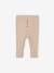 Mitwachsende Baby Strickleggings Oeko-Tex beige meliert+grau 1