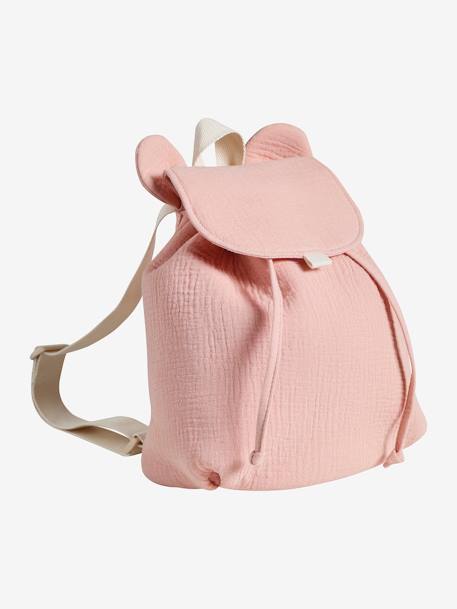 Kinder Kita-Rucksack aus Musselin mit Ohren, personalisierbar - nachtblau+pudrig rosa+salbeigrün - 8