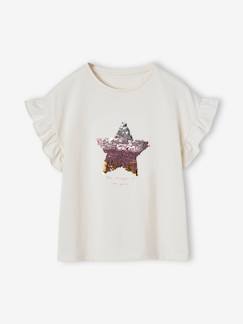 -Mädchen T-Shirt mit Wende-Pailletten