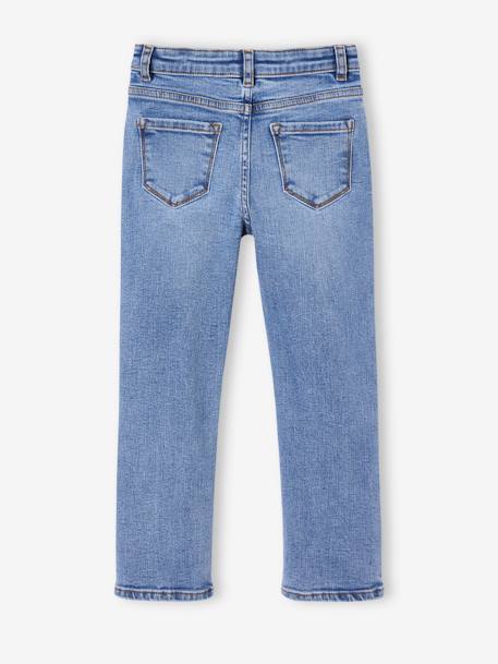 Mädchen Slim-Jeans, Hüftweite REGULAR dunkel blau+grauer denim+mittelblau 10