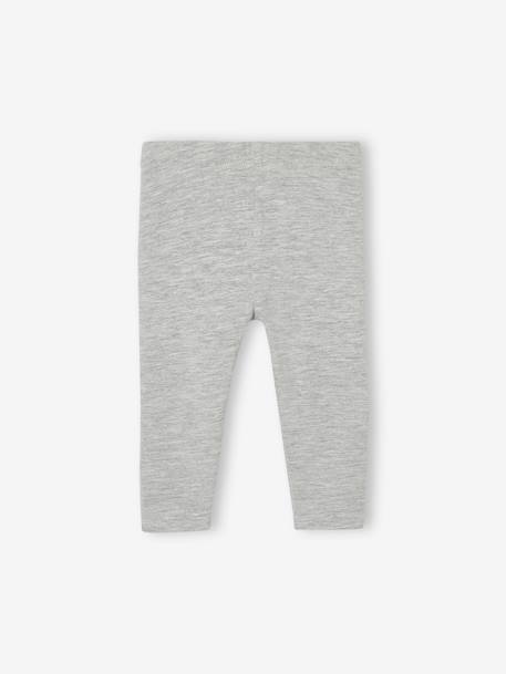 3er-Pack einfarbige Baby Leggings Basics Oeko-Tex grau meliert 5