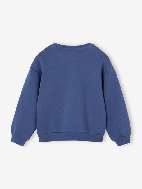 Mädchen Sweatshirt mit Print Basics graugrün+indigo-blau+rosa+vanille 6