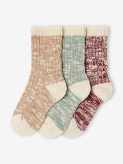 Maedchenkleidung-3er-Pack melierte Mädchen Socken Oeko-Tex