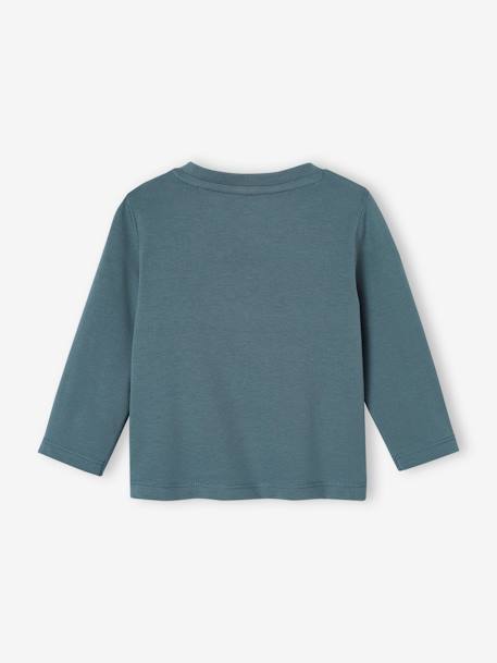 Jungen Baby Shirt Oeko-Tex grau meliert+grau meliert+petrol+vanille+wollweiß 9