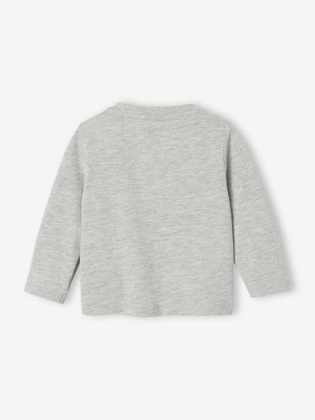 Jungen Baby Shirt Oeko-Tex grau meliert+grau meliert+petrol+vanille+wollweiß 6