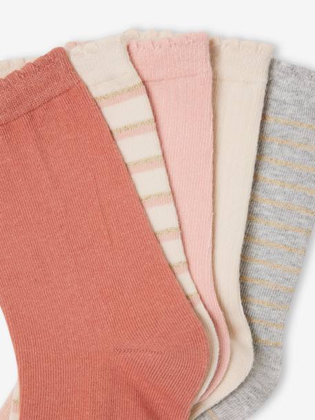 5er-Pack Mädchen Socken altrosa 2