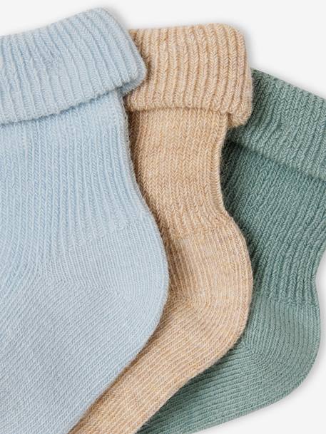 3er-Pack unifarbene Baby Socken eisblau 2