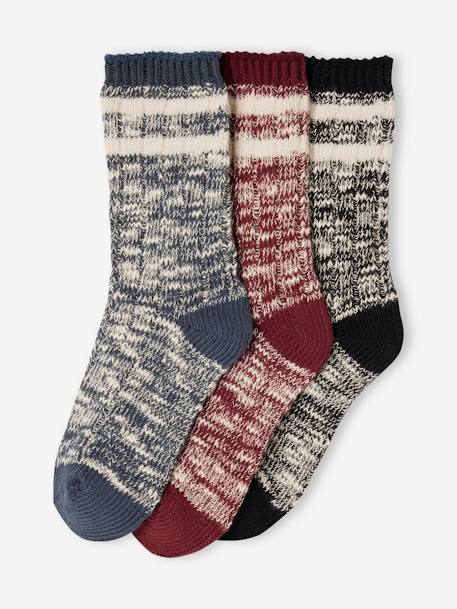 3er-Pack melierte Jungen Socken Oeko-Tex graublau 1