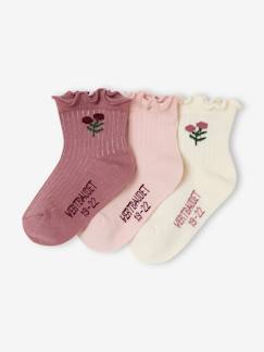 3er-Pack Mädchen Baby Socken mit Blumen  [numero-image]