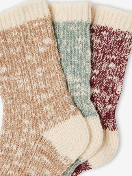 3er-Pack melierte Mädchen Socken Oeko-Tex blush 2