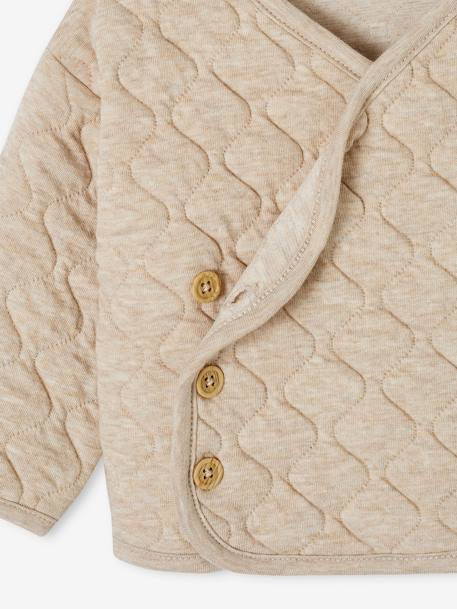 Baby Wickeljacke mit Recycling-Polyester Oeko-Tex beige meliert 3