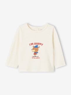 Babymode-Shirts & Rollkragenpullover-Shirts-Baby Langarmshirt mit Bär, Bio-Baumwolle