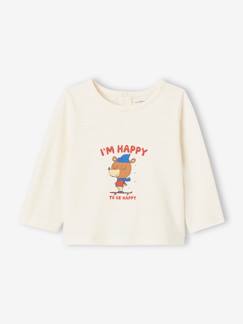 Babymode-Shirts & Rollkragenpullover-Baby Langarmshirt mit Bär, Bio-Baumwolle