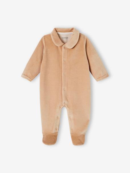 2er-Pack Baby Strampler aus Cordsamt beige 3