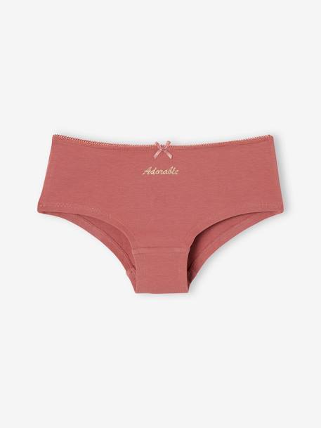 7er-Pack Mädchen Shortys ADORABLE, Bio-Baumwolle rosa 2