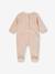 3er-Pack Baby Samt-Strampler BASIC Oeko-Tex camel+cappuccino+pudrig rosa 5