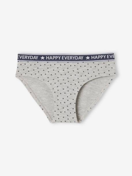 5er-Pack Mädchen Slips HAPPY EVERYDAY grau meliert 2